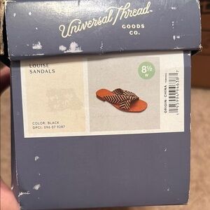 NWT Universal Thread Louise Sandals - Black and Tan
